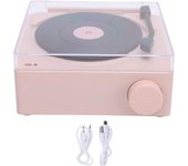 Altavoz Bluetooth Con Tocadiscos Abs, Lindo Altavoz Giratorio Inalámbrico Portátil, Reloj Despertador Para Decoración De Mesa De Dormitorio En Casa (