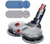 Cabezal De Fregona Eléctrica Para Aspiradora Dyson V15 V11 V10 V8 V7 Con Tanque De Agua Desmontable, 12 Cabezales De Fregona Lavables