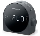Muse Radio Reloj Despertador Dual Negro - M185cr