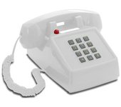 Teléfono Fijo Vintage Pushmefon Cable Blanco