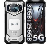 Doogee S200 5g 32gb 256gb, Smartphone Robusto, 10100 Mah, Pantalla Trasera De 1.32", Id De Huella/desbloqueo Facial/nfc, Plata