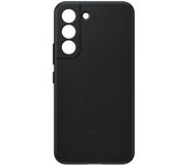 Funda Samsung Galaxy S22 Plus Cuero Original Tacto Suave Leather Cover Negro