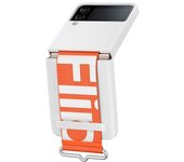 Carcasa Galaxy Z Flip 4 Silicona Acabado Mate Con Correa Original Samsung Blanco