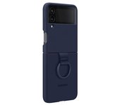 Carcasa Galaxy Z Flip 4 En Silicona Con Anilla Original Samsung Azul Oscuro