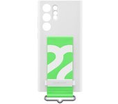 Funda Samsung Galaxy S22 Ultra Con Correa Verde Silicone Cover Blanco