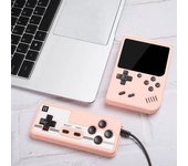 Consola De Juegos Portátil Retro Con 500 Juegos Clásicos Fc - Consola De Videojuegos Portátil Con Pantalla De 2,4 Pulgadas Azul Rosa