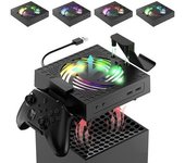 Ventilador De Refrigeración Rgb Para Xbox Series X, Sistema De Refrigeración De 3 Velocidades Ajustables Con Ventilador De Refrigeración De Bajo Ruido
