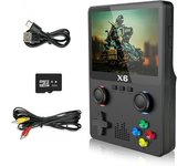 Consola De Juegos Portátil Retro Con Soporte Para Tarjeta 32g 11+ Emuladores, Pantalla Ips De 3,5 Pulgadas, Negro