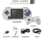Consola De Juegos Portátil Data Frog Sf2000, Consolas De Juegos Retro Ips De 3 Pulgadas Con 6000 Juegos Integrados, Videojuegos Retro Para Bar