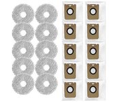 Bolsas De Polvo De Repuesto, Paño De Fregona Para Accesorios De Aspiradora Robot Bot L10s Ultra/ S10/ S10 Pro