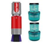 Accesorio Para Aspiradora Con Filtro Y Cabezal De Succión De Espacio Ultra Estrecho Con Cepillo Suave Para Quitar El Polvo De Dyson V15