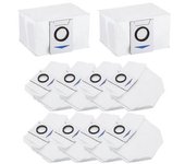 Paquete De 10 Bolsas De Aspiradora Para Ecovacs Deebot X1 Omni Suct Stat Para Ecovacs Deebot X1 Omni, Bolsas De Repuesto Para Deebot X1 Turbo/x1 Vacuu