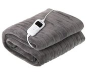 Manta Térmica Eléctrica Grande Medidas 160 X 180cm, 7 Niveles Temperatura, Tejido Polar Lavable Gris 120w Camry Cr7434