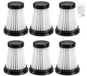 6 Filtros Hepa Para K12 / K12 Pro / K13 Aspiradora Y Genius Invictus .0 / 2.0 Aspiradora De Mano Clea