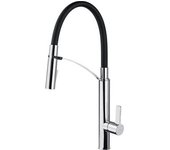 Grifo De Cocina Deante Gerbera Bgb_b720 Con Caño Flexible Negro, Plata