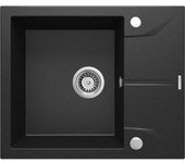 Fregadero De Granito De 1 Seno Con Escurridor Deante Graphite Metallic Andante