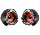 Altavoces Para Pc Big Bass 70 Red, 15w, Conexión 3,5mm Y Usb