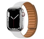 Bracelete Pulsera Magnética De Forte Conexão Para Apple Watch Series 8 45mm Branco