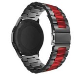Bracelete Acero Inoxidable Adaptable Negro E Vermelho Para Samsung Galaxy Watch 3 Lte 45mm