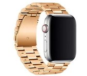 Bracelete Acero Inoxidable Adaptable Rosa Dourado Para Apple Watch Series 8 41mm