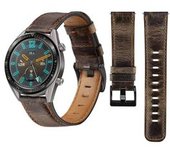 Bracelete Classic Vintage Em Pele Ecológico Amazfit Bip 3 Pro Café