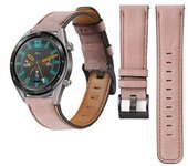 Bracelete Classic Vintage Em Pele Ecológico Huawei Watch Gt 3 Se Rosa