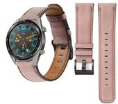 Bracelete Classic Vintage Em Pele Ecológico Huawei Watch Gt 3 Pro 46mm Rosa