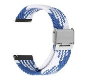 Bracelete Pulsera Entrançada Flexible Para Samsung Galaxy Watch 5 44mm Azul E Branco