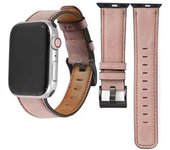 Bracelete Classic Vintage Em Pele Ecológico Apple Watch Series 4 40mm Rosa