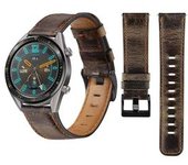 Bracelete Classic Vintage Em Pele Ecológico Huawei Watch Gt 3 Se Café