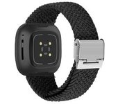 Bracelete Pulsera Entrançada Flexible Para Fitbit By Google Versa Lite Negro