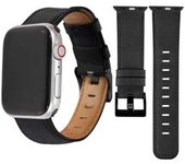 Bracelete Classic Vintage Em Pele Ecológico Apple Watch Series 6 44mm Negro