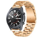 Bracelete Acero Inoxidable Adaptable Rosa Dourado Para Huawei Watch Gt 2 46mm