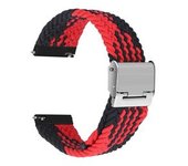 Bracelete Pulsera Entrançada Flexible Para Samsung Galaxy Watch 5 44mm Vermelho E Negro