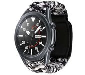 Bracelete Pulsera Fio Entrançado Para Ticwatch Pro Negro E Branco