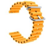 Bracelete Pulsera Round Laranja Para Samsung Galaxy Watch 3 Bluetooth 41mm
