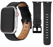 Bracelete Classic Vintage Em Pele Ecológico Apple Watch Series Se 40mm Negro