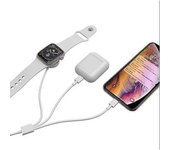 Suitable For 3 In 1 Cable For Iphone Airpods Apple Watch Charger Portable Usb Charging Station-- -- Multicolor