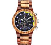Relojes Para Veanxin Madera Grabados Personalizados Para Hombres, Relojes Para Veanxin Pulsera Combinados De Madera Y Cuarzo Informales Hechos A Mano
