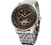 Reloj De Veanxin Pulsera Automático Resistente Al Agua Con Calendario Esquelético Y Remolino Para Hombre
