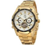 Reloj De Veanxin Pulsera Mecánico Automático Para Hombre Cristal Transparente Remolino Color Blanco