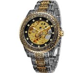 Reloj De Veanxin Hombre Con Grabado De Esqueleto Reloj Automático Resistente Al Agua Con Cuerda Automática