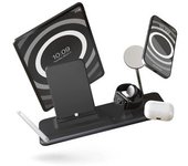 Zens Cargador Inalámbrico 4 En 1 Para Ipad + Magsafe (cargador 45w Incluido) Aluminio Negro