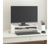 Soporte De Monitor | Soporte De Pantalla Madera Maciza De Pino Blanco 50x27x15 Cm Cfw104172