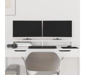 Soporte De Monitor | Soporte De Pantalla Madera Maciza De Pino Blanco 100x27x10 Cm Cfw314928