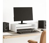 Soporte De Monitor | Soporte De Pantalla Madera De Ingeniería Blanco 54x22x15 Cm Cfw638442