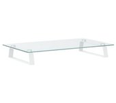 Soporte De Monitor Vidrio Templado Y Metal Blanco 60x35x8 Cm Vidaxl