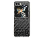 Lujoso Revestimiento De Fibra De Carbono A Prueba De Golpes Caso Delgado Para Samsung Galaxy Z Flip 5