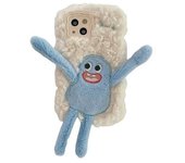 Funda Para Teléfono Con Diseño De Hombrecito Azul De Felpa De Dibujos Animados, Adecuada Para Iphone-iphone11