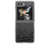 Lujoso Revestimiento De Fibra De Carbono A Prueba De Golpes Caso Delgado Para Samsung Galaxy Z Flip 5
